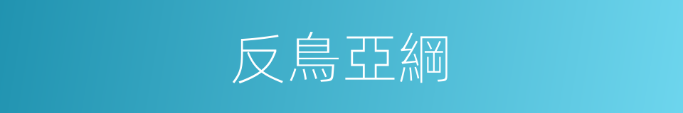 反鳥亞綱的同義詞