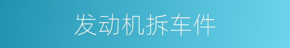 发动机拆车件的同义词