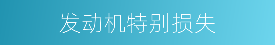 发动机特别损失的同义词