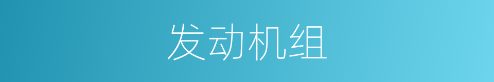 发动机组的同义词