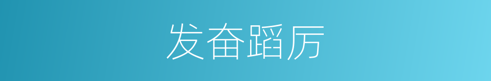 发奋蹈厉的意思