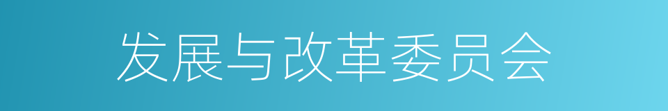 发展与改革委员会的同义词