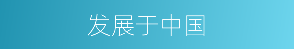 发展于中国的同义词