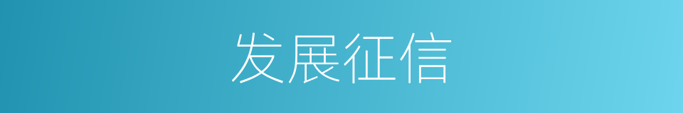 发展征信的同义词