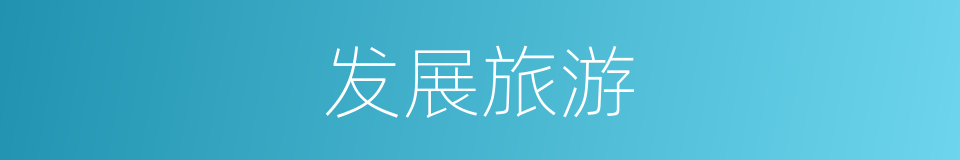发展旅游的同义词
