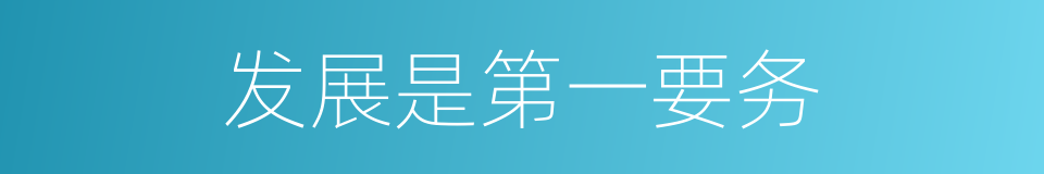 发展是第一要务的同义词