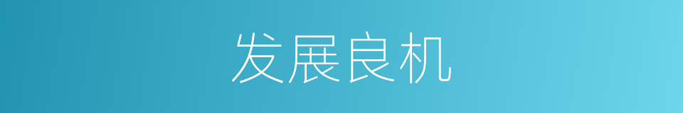 发展良机的同义词