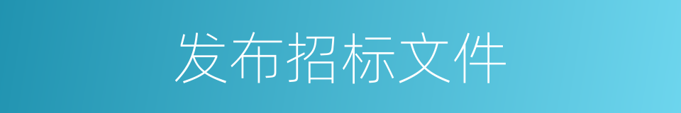 发布招标文件的同义词
