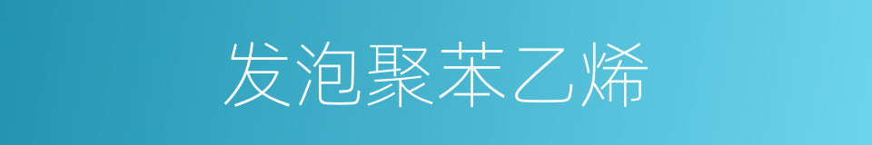 发泡聚苯乙烯的同义词