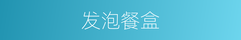发泡餐盒的同义词