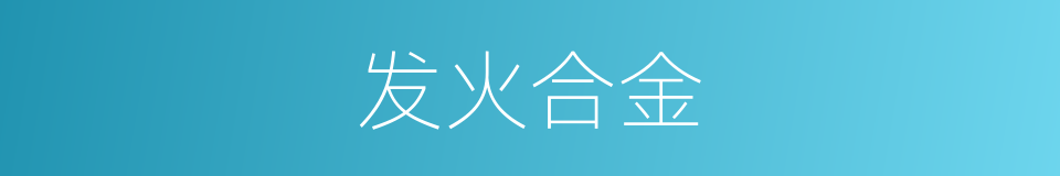发火合金的同义词