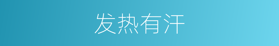 发热有汗的同义词