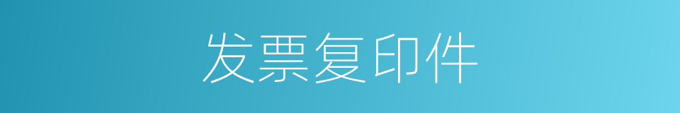 发票复印件的同义词