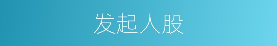 发起人股的同义词