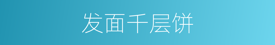 发面千层饼的同义词