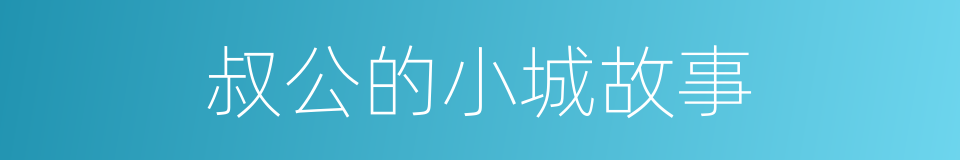 叔公的小城故事的同义词