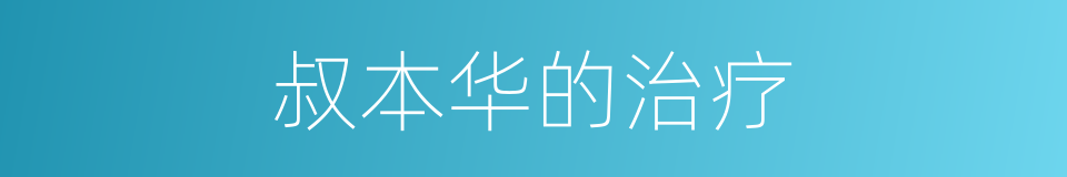 叔本华的治疗的同义词