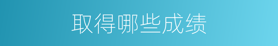 取得哪些成绩的同义词