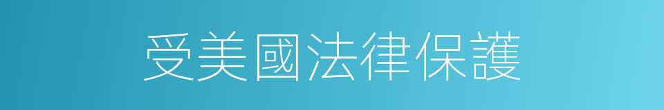 受美國法律保護的同義詞