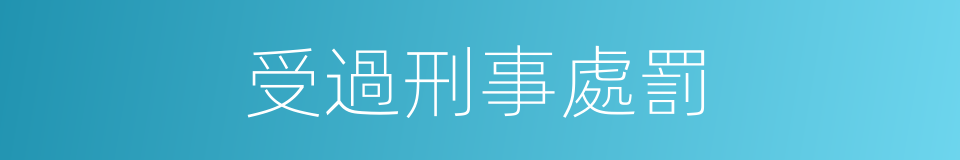 受過刑事處罰的同義詞
