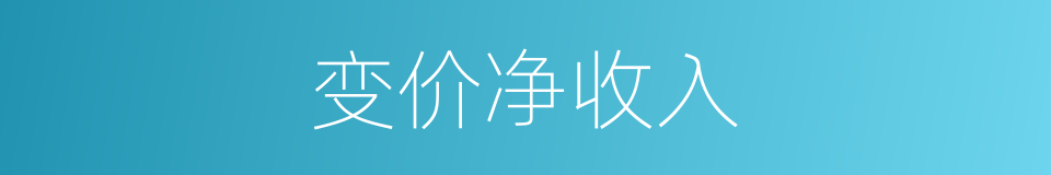 变价净收入的同义词