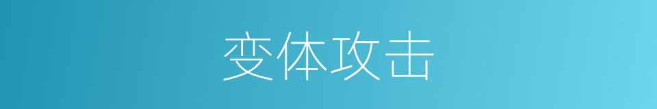 变体攻击的同义词