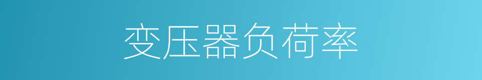 变压器负荷率的同义词