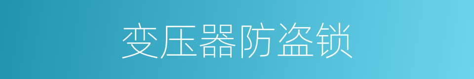 变压器防盗锁的同义词