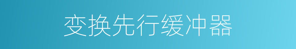 变换先行缓冲器的同义词