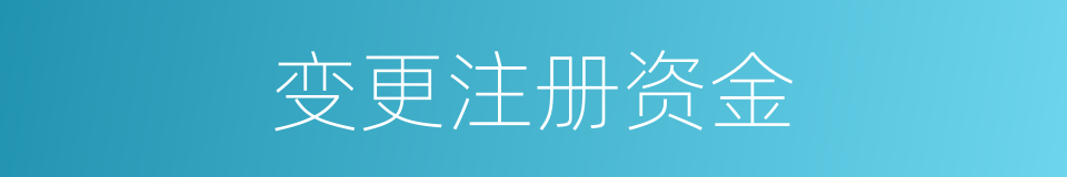 变更注册资金的同义词