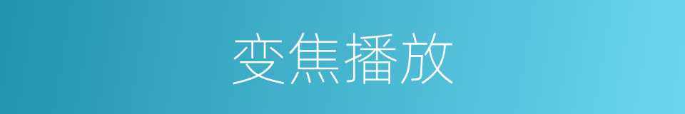 变焦播放的同义词