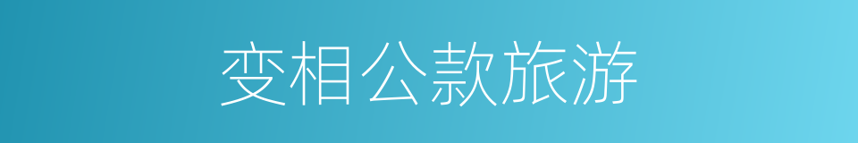 变相公款旅游的同义词
