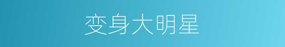变身大明星的同义词