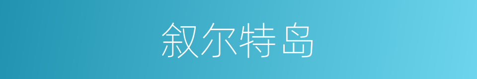 叙尔特岛的同义词