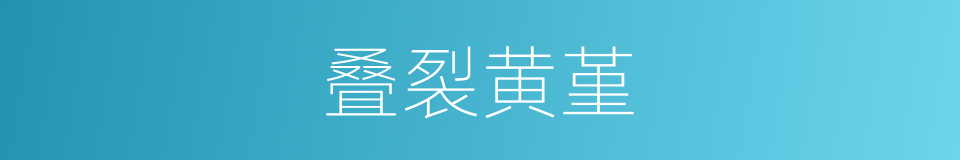 叠裂黄堇的同义词