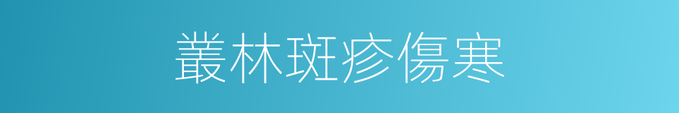 叢林斑疹傷寒的同義詞