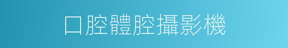 口腔體腔攝影機的同義詞