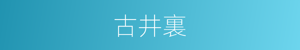 古井裏的同義詞