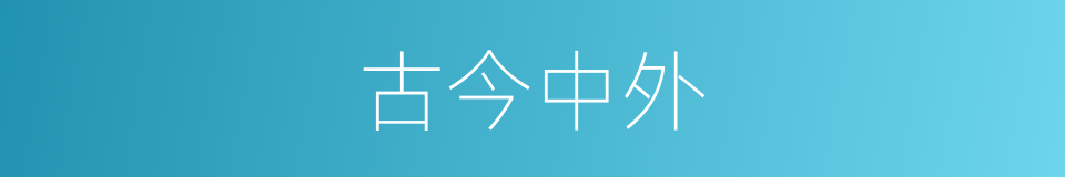 古今中外的意思