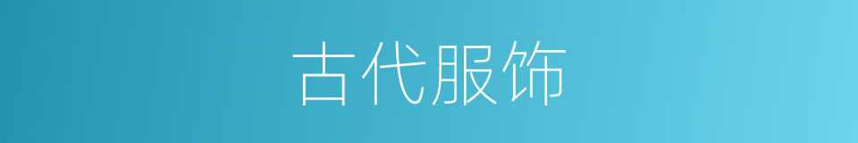 古代服饰的同义词