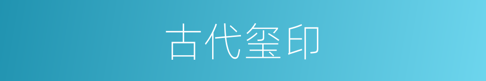 古代玺印的同义词