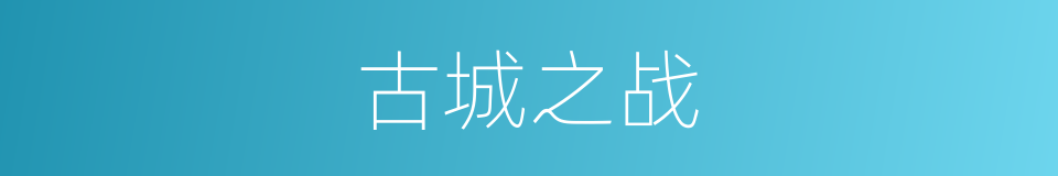 古城之战的同义词