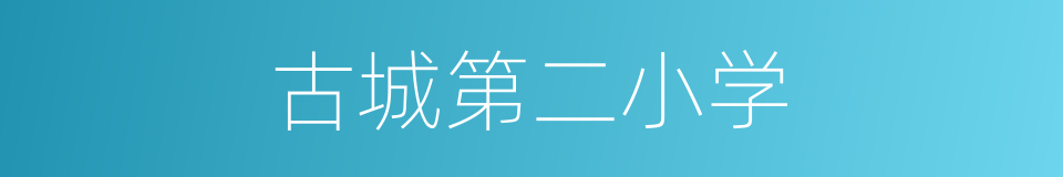 古城第二小学的同义词
