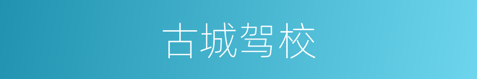 古城驾校的同义词