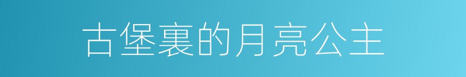 古堡裏的月亮公主的同義詞