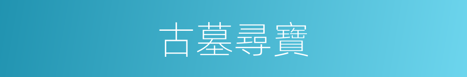 古墓尋寶的同義詞