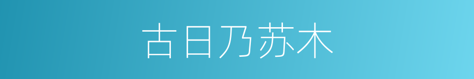 古日乃苏木的同义词