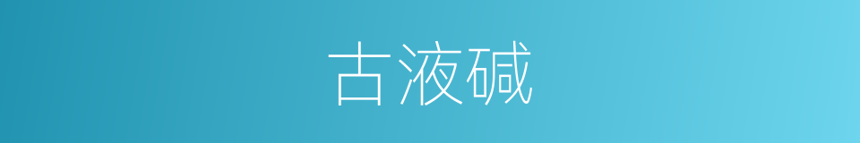 古液碱的同义词