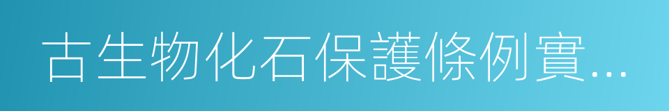 古生物化石保護條例實施辦法的同義詞