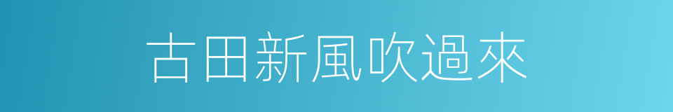 古田新風吹過來的同義詞